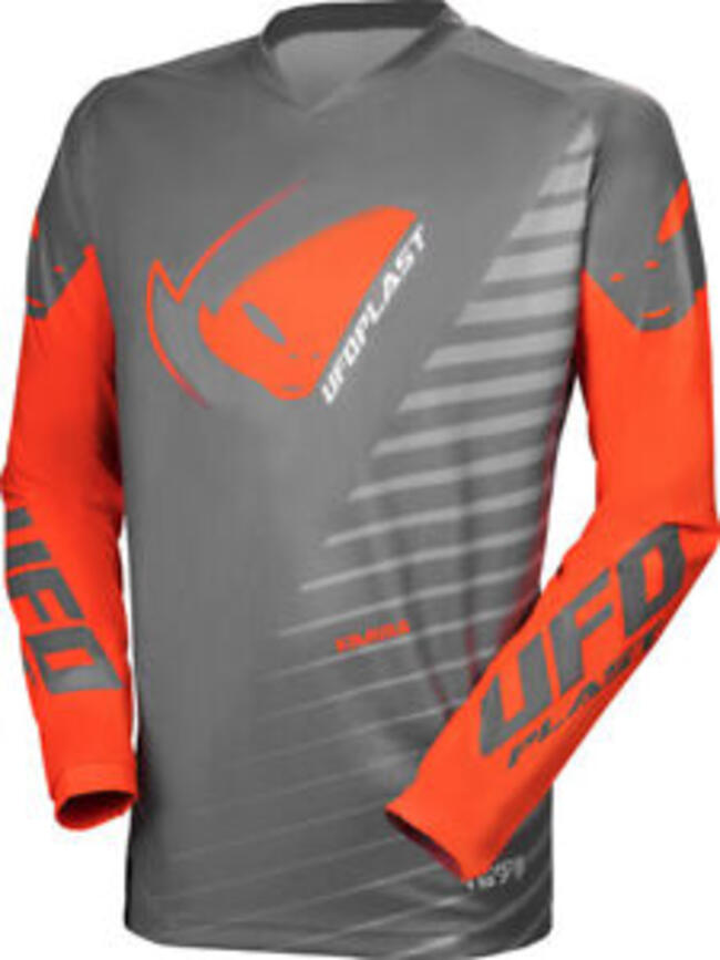 Ufo Maglie Da Moto Grigio/arancio Bambino